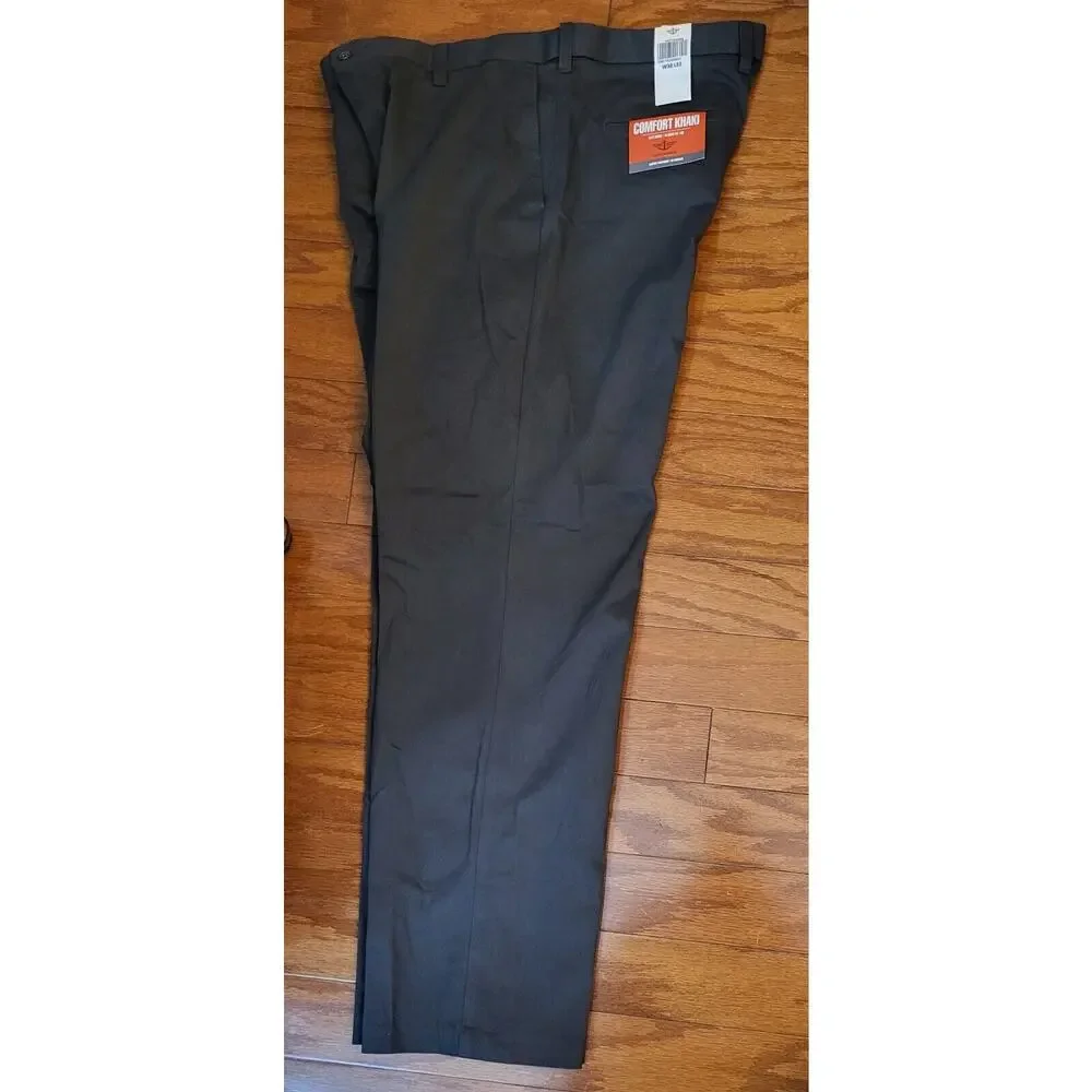 NWT Dockers Pants Mens Gray Flat Front Classic Fit Casual Size W38xL32